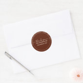 Moderne Bourgogne Dank-je-wel-cadeau Ronde Sticker (Envelop)