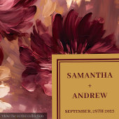 Moderne Bourgogne Gold Blush Trouwpapier Servetten