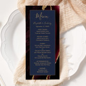 Moderne Bourgogne Gouden Agaat Marine Blauw Bruilo Menu
