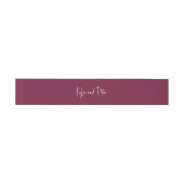 Moderne Bourgogne Handgeschreven Script Elegante T Uitnodigingen Wikkel (Vlak)