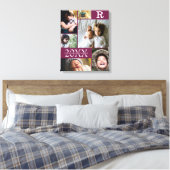 Moderne Bourgogne kleurenblokfamilie 6 Foto-collag Canvas Afdruk (Insitu (Slaapkamer))