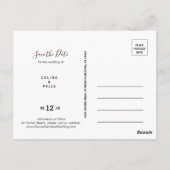 Moderne Bourgogne Marine Blush Bloemen Save the Da Briefkaart (Achterkant)
