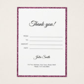 Moderne Bourgogne met Glitter Effect Visitekaartje (Achterkant)