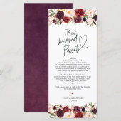 Moderne Bourgogne Place instelling Dank u kaart (Voorkant / Achterkant)