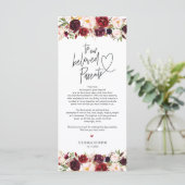 Moderne Bourgogne Place instelling Dank u kaart (Staand voorkant)