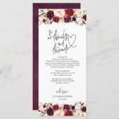 Moderne Bourgogne Place instelling Dank u kaart (Voorkant / Achterkant)