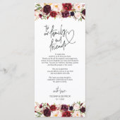 Moderne Bourgogne Place instelling Dank u kaart (Voorkant)