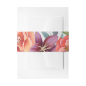 Moderne Bourgogne & Plum Bloemen Zilver 3 Uitnodigingen Wikkel (Voorkant Voorbeeld)