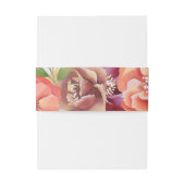 Moderne Bourgogne & Plum Bloemen Zilver 3 Uitnodigingen Wikkel (Achterkant Voorbeeld)