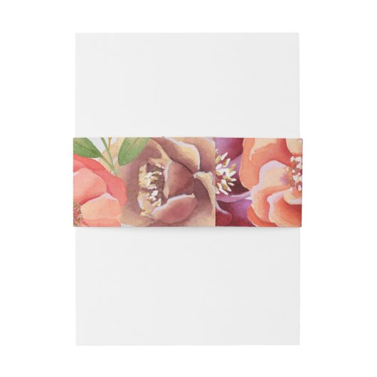 Moderne Bourgogne & Plum Bloemen Zilver 3 Uitnodigingen Wikkel (Achterkant Voorbeeld)