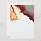 Moderne Bourgogne Sinaasappel Elegante herfstbruil Kaart (Achterkant)