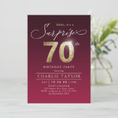 Moderne Bourgognige gouden volwassenenverrassing 7 Kaart (Staand voorkant)