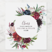 Moderne Bourgognige marinelamens Wijn Etiket (Enkel label)