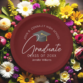 Moderne Bourgondië Afstuderen aangepaste afstudere Papieren Bordje