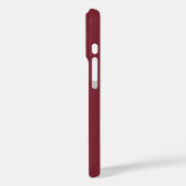 Moderne Bourgondië Witte Monogram Naam Case-Mate iPhone Case (Achterkant / Links)