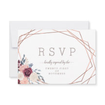 Moderne Bourgondische bloem geometrische ivoor maa