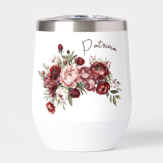 Moderne Bourgondische bloemen (Voorkant)