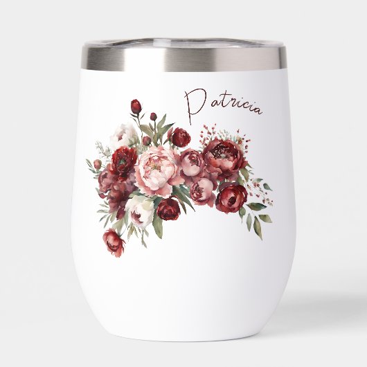 Moderne Bourgondische bloemen (Achterkant)