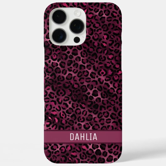 Moderne Bourgondische dierenprint Case-Mate iPhone Case (Achterkant)