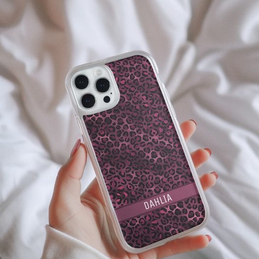 Moderne Bourgondische dierenprint Case-Mate iPhone Case