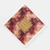 Moderne Bourgondische gouden bruiloft dineren serv Servet (Hoek)