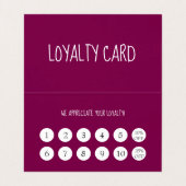 Moderne Bourgondische rode kappers loyaliteit Visitekaartje (Binnenkant ongevouwen)