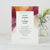 Moderne Bourgondische Sinaasappel minimalistische Kaart (Staand voorkant)