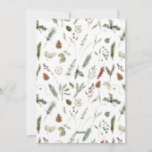 Moderne Bourgondische vrolijke kersttypografie 3 F Feestdagenkaart (Achterkant)