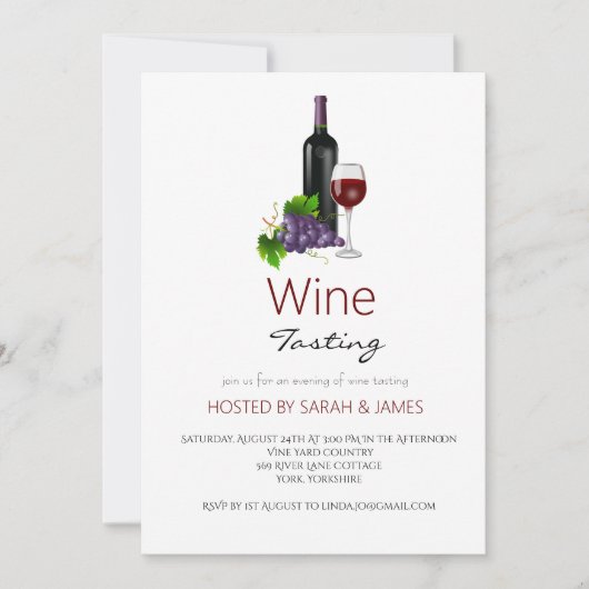 Moderne Bourgondische wijnproeverij Kaart (Voorkant)