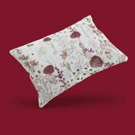 Moderne Bourgondische wilde bloemen | Elegante Boh Kussensloop