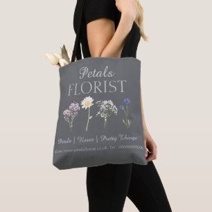 Moderne Boutique Bloemist klant winkelen Tote Bag