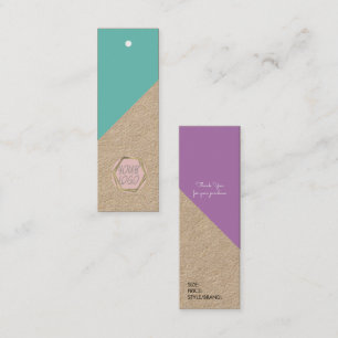 Moderne Boutique Kleding Branding Maat Logo Etiket Mini Visitekaartje