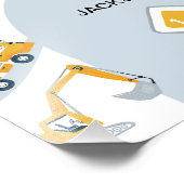 Moderne bouw 1e verjaardag welkomstbord foto afdruk (Hoek)