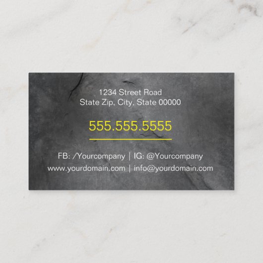 Moderne bouw/aannemer visitekaartje (Achterkant)