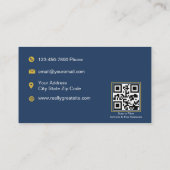 Moderne Bouw Bedrijfskaart met QR-code Visitekaartje (Achterkant)