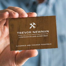 Moderne bouw Handyman Carpenter donker hout