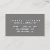 Moderne bouw renovatie bouwer aannemer visitekaartje (Achterkant)