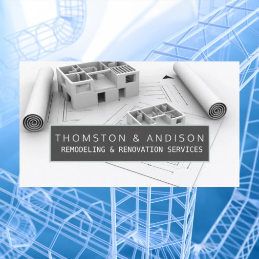 Moderne bouw renovatie bouwer aannemer visitekaartje