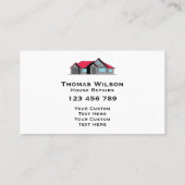 Moderne Bouw Reparatie Handyman Carpenter Visitekaartje (Achterkant)