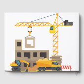 Moderne Bouw Simpele Kinderverjaardag Gastenboek (Achterkant)