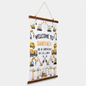 Moderne Bouw Simpele Kinderverjaardag Hangend Wandkleed (Gebogen)