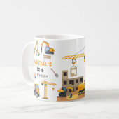 Moderne Bouw Simpele Kinderverjaardag Koffiemok (Voorkant links)