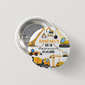 Moderne Bouw Simpele Kinderverjaardag Ronde Button 3,2 Cm (Voorkant /achterkant)