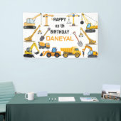 Moderne Bouw Simpele Kinderverjaardag Spandoek (Beurs)