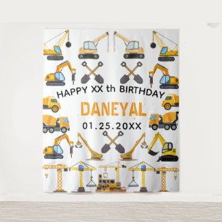 Moderne Bouw Simpele Kinderverjaardag Wandkleed