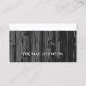 Moderne bouw van elegant donkergrijs hout visitekaartje (Voorkant)