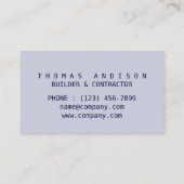 Moderne bouw verbouwing bouwer aannemer visitekaartje (Achterkant)