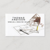 Moderne bouw verbouwing bouwer aannemer visitekaartje (Voorkant)