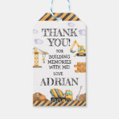 Moderne bouw verjaardag cadeaulabel (Voorkant)