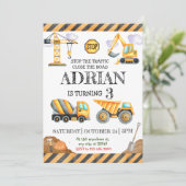 Moderne bouw verjaardag kaart (Staand voorkant)